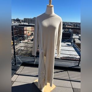 Elegant Cream Long Sleeve Dress